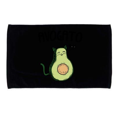 Mens Avogato Trending Avocado Cat Cute Cat Face Novelty Cat Microfiber Hand Towel