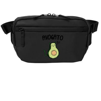 Mens Avogato Trending Avocado Cat Cute Cat Face Novelty Cat Crossbody Pack