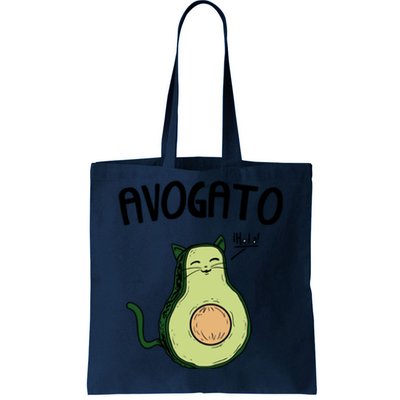 Mens Avogato Trending Avocado Cat Cute Cat Face Novelty Cat Tote Bag