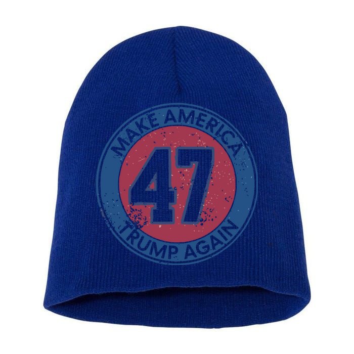 Make America Trump Again Trump 47 2024 Cool Gift Short Acrylic Beanie