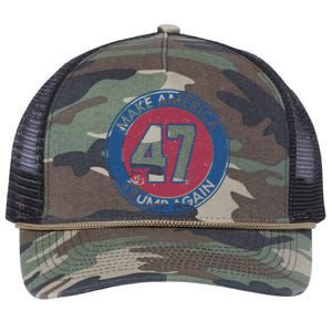 Make America Trump Again Trump 47 2024 Cool Gift Retro Rope Trucker Hat Cap