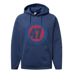 Make America Trump Again Trump 47 2024 Cool Gift Performance Fleece Hoodie