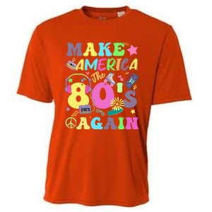 Make America The 80s Again Groovy Retro 80s Eighties Vibe Cute Gift Cooling Performance Crew T-Shirt