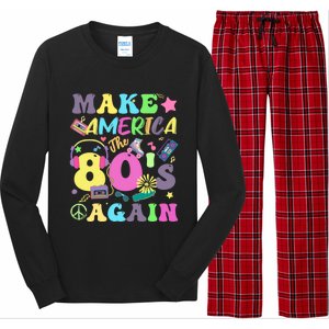 Make America The 80s Again Groovy Retro 80s Eighties Vibe Cute Gift Long Sleeve Pajama Set