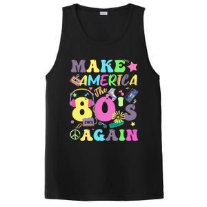 Make America The 80s Again Groovy Retro 80s Eighties Vibe Cute Gift PosiCharge Competitor Tank