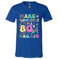 Make America The 80s Again Groovy Retro 80s Eighties Vibe Cute Gift V-Neck T-Shirt