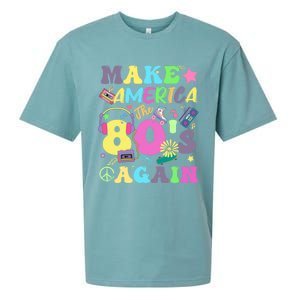 Make America The 80s Again Groovy Retro 80s Eighties Vibe Cute Gift Sueded Cloud Jersey T-Shirt