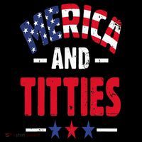 Merica And Titties Flat Bill Trucker Hat