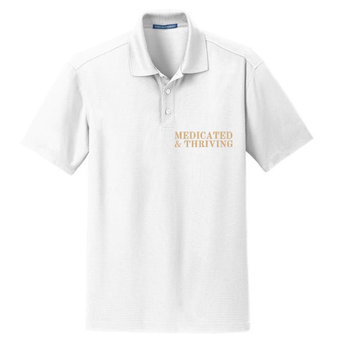 Medicated And Thriving Dry Zone Grid Polo