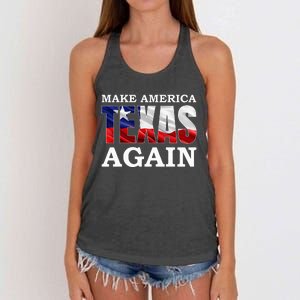 Make America Texas Again Women's Knotted Racerback Tank