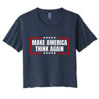 Make America Think Again Women's Crop Top Tee