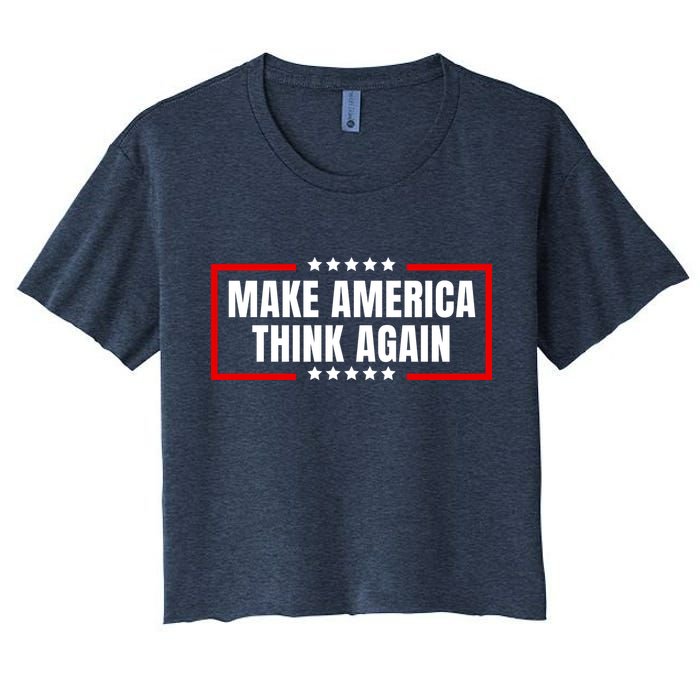 Make America Think Again Women's Crop Top Tee