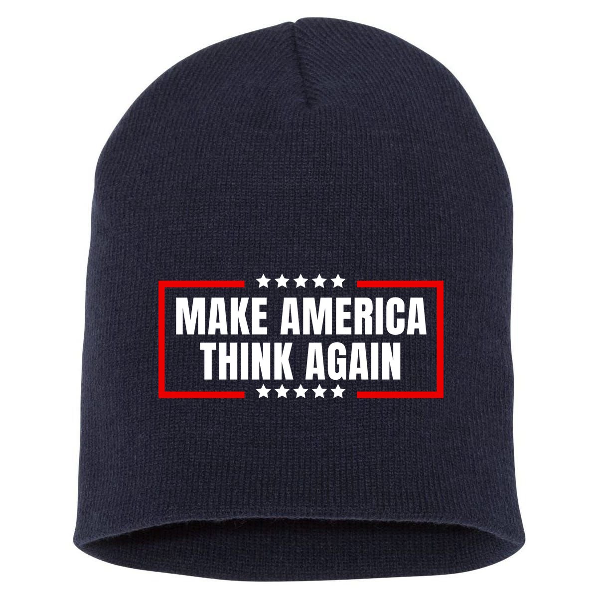 Make America Think Again Short Acrylic Beanie