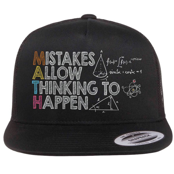 Mistakes Allow Thinking To Happen Flat Bill Trucker Hat