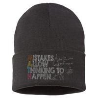 Mistakes Allow Thinking To Happen Sustainable Knit Beanie