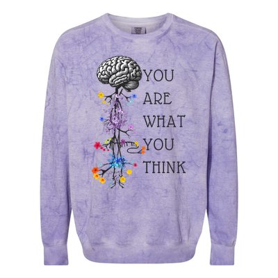 Mistakes Allow Thinking To Happen Colorblast Crewneck Sweatshirt