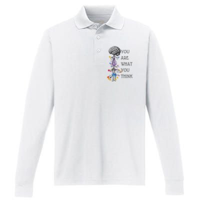 Mistakes Allow Thinking To Happen Performance Long Sleeve Polo