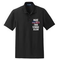 Make America Two Stroke Again Bikers Motorcycle Dry Zone Grid Polo