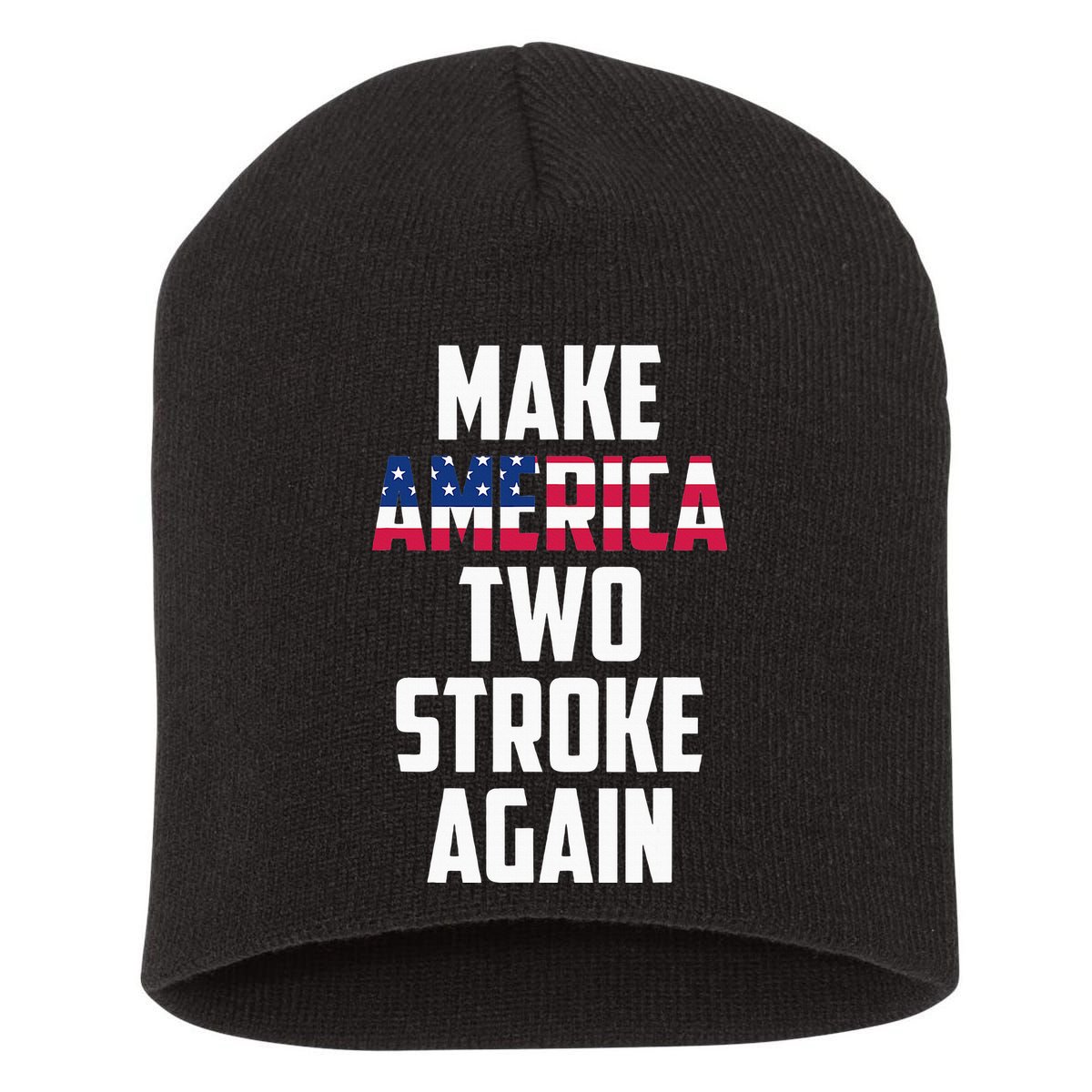 Make America Two Stroke Again Bikers Motorcycle Short Acrylic Beanie