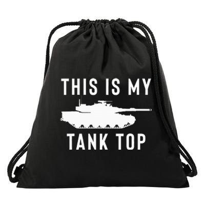 M1 Abrams Tank Funny Sarcastic Military Pun Gift Drawstring Bag