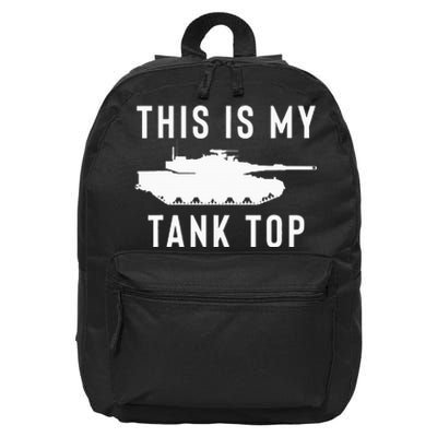 M1 Abrams Tank Funny Sarcastic Military Pun Gift 16 in Basic Backpack