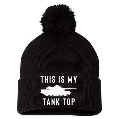 M1 Abrams Tank Funny Sarcastic Military Pun Gift Pom Pom 12in Knit Beanie