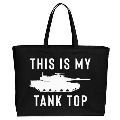 M1 Abrams Tank Funny Sarcastic Military Pun Gift Cotton Canvas Jumbo Tote