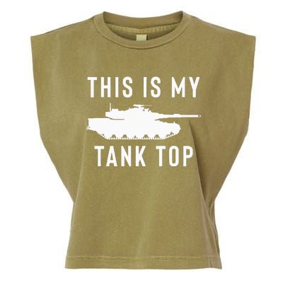 M1 Abrams Tank Funny Sarcastic Military Pun Gift Garment-Dyed Women's Muscle Tee