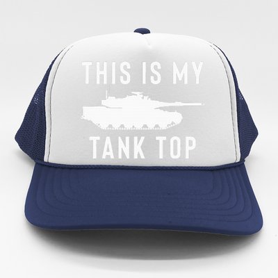 M1 Abrams Tank Funny Sarcastic Military Pun Gift Trucker Hat