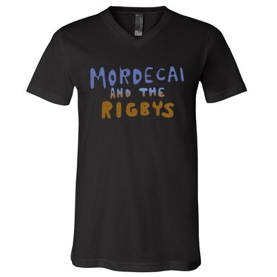 Mordecai And The Rigbys Ringer V-Neck T-Shirt