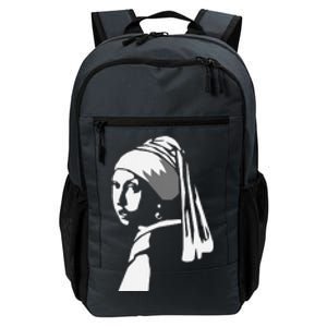 Minimalist Art The Girl With A Pearl Earring Design Daily Commute Backpack