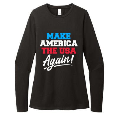 Make America The Usa Again Usa Patriotic Political Statet Gift Womens CVC Long Sleeve Shirt