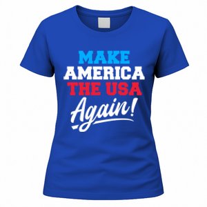 Make America The Usa Again Usa Patriotic Political Statet Gift Women's T-Shirt