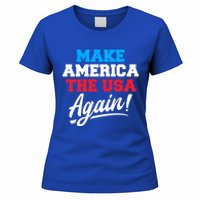 Make America The Usa Again Usa Patriotic Political Statet Gift Women's T-Shirt