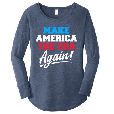 Make America The Usa Again Usa Patriotic Political Statet Gift Women's Perfect Tri Tunic Long Sleeve Shirt