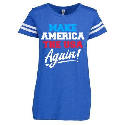 Make America The Usa Again Usa Patriotic Political Statet Gift Enza Ladies Jersey Football T-Shirt