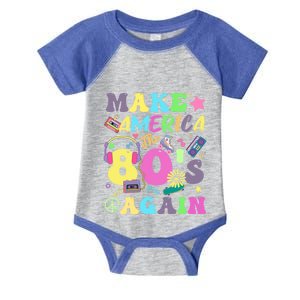 Make America The 80s Again Groovy Retro 80s Eighties Vibe Gift Infant Baby Jersey Bodysuit