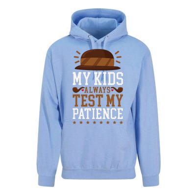 My Always Test My Patience Grandfather Uncle Dad Papa Unisex Surf Hoodie