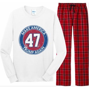 Make America Trump Again Trump 47 2024 Long Sleeve Pajama Set