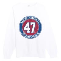 Make America Trump Again Trump 47 2024 Premium Crewneck Sweatshirt