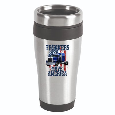 Move America Truckers USA 16oz Travel Tumbler