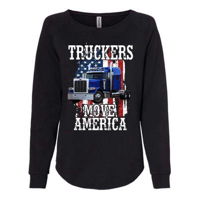 Move America Truckers USA Womens California Wash Sweatshirt