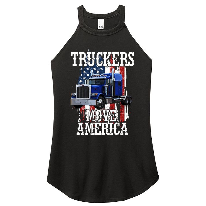 Move America Truckers USA Women's Perfect Tri Rocker Tank