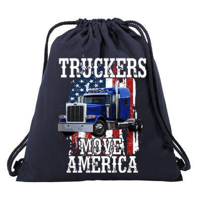 Move America Truckers USA Drawstring Bag