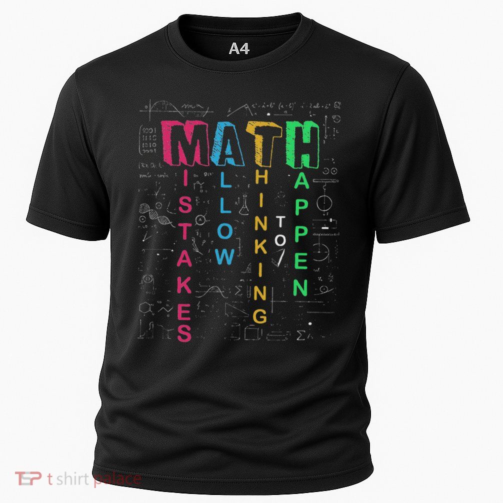 Mistakes Allow Thinking To Happen School Math Teacher Cooling Performance Crew T-Shirt
