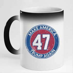 Make America Trump Again Trump 47 2024 Great Gift 11oz Black Color Changing Mug