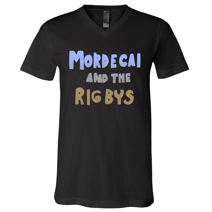 Mordecai And The Rigbys Ringer V-Neck T-Shirt