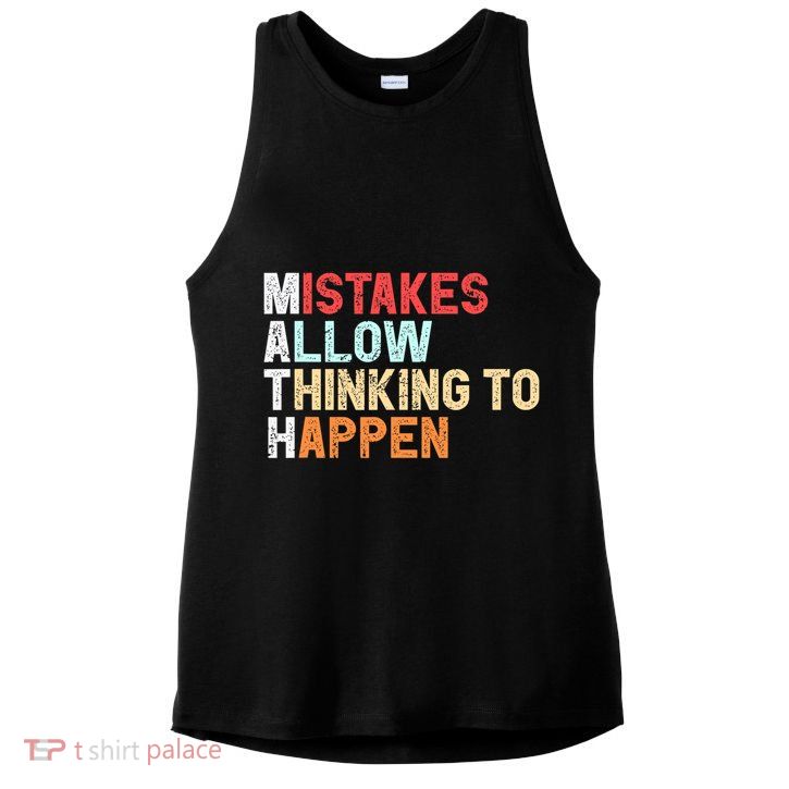 Mistakes Allow Thinking To Happen Math Teacher Math Amazon.com Ladies PosiCharge Tri-Blend Wicking Tank