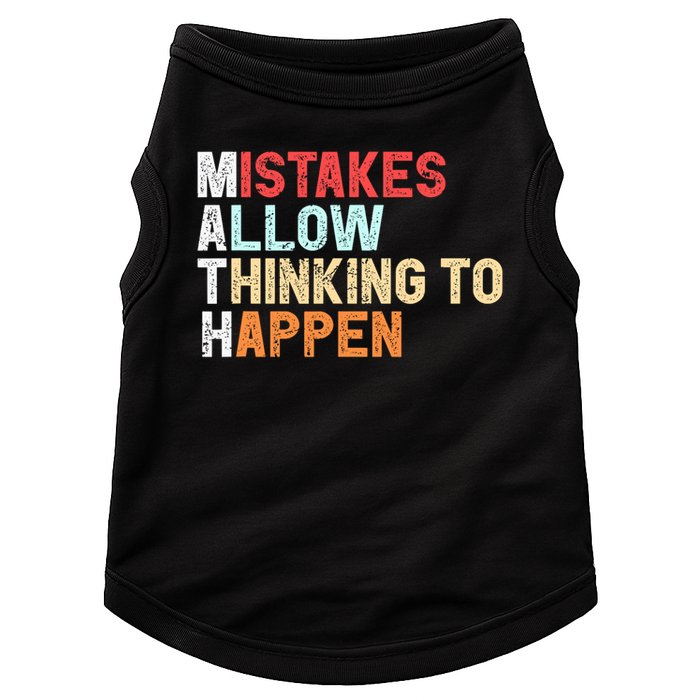 Mistakes Allow Thinking To Happen Math Teacher Math Amazon.com Doggie Tank