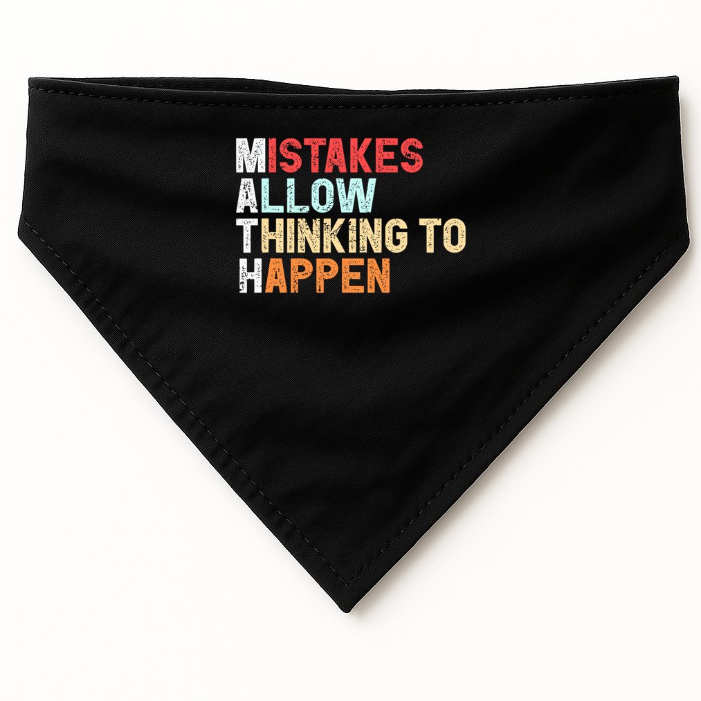 Mistakes Allow Thinking To Happen Math Teacher Math Amazon.com USA-Made Doggie Bandana